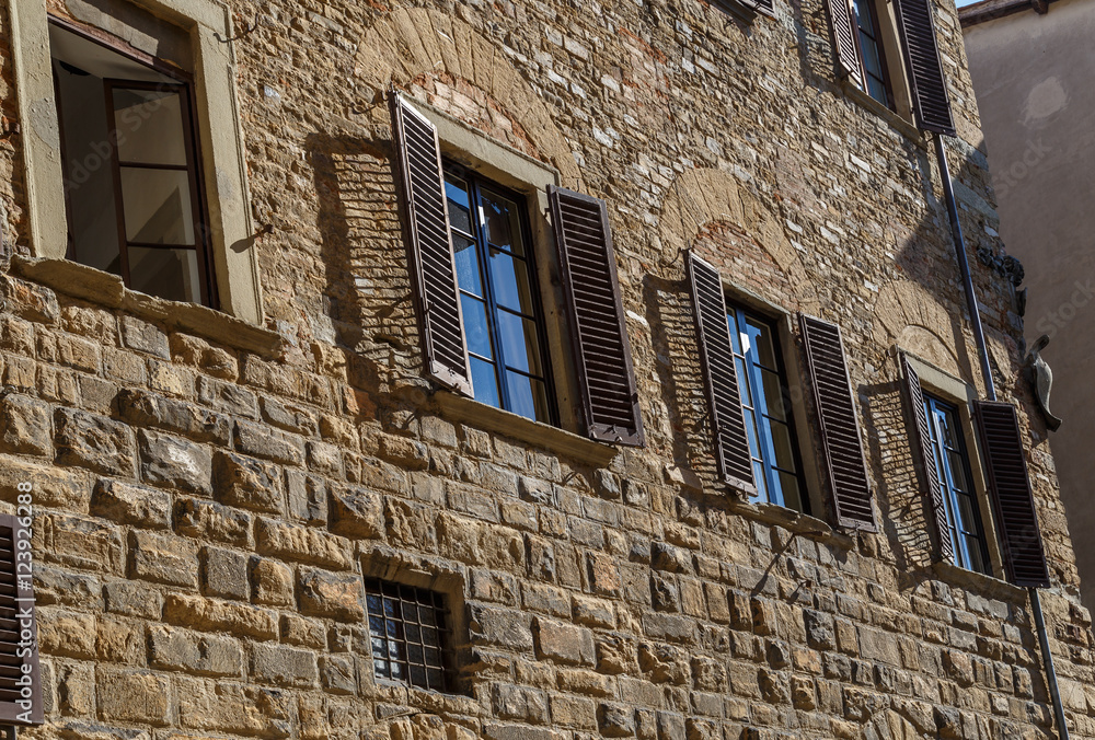 Facades of Florence, a fragment of stone wall