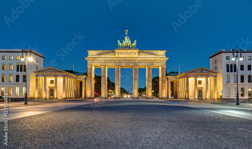 Panorama of the Brandenburger Tor in Berlin at night