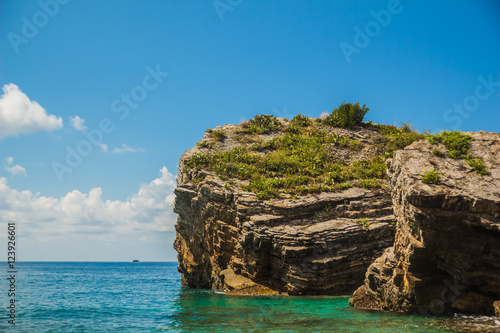 The Stone island in the sea