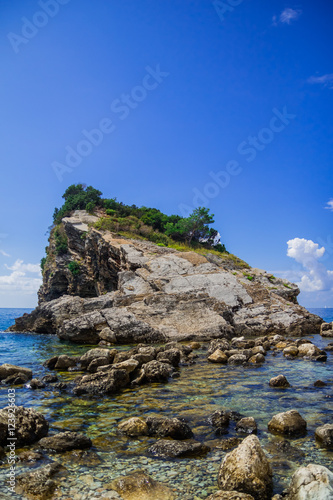 Stone island in the sea