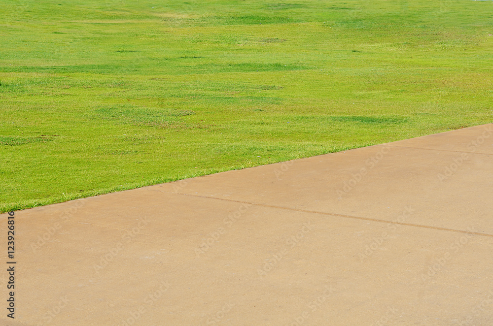 Background with grass a treadmill in the Park Background with grass a treadmill in the Park
