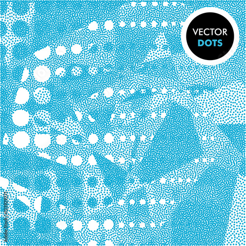 Vector Winter Background. Abstract Dots Illustration. Snowy Engraving Texture. photo