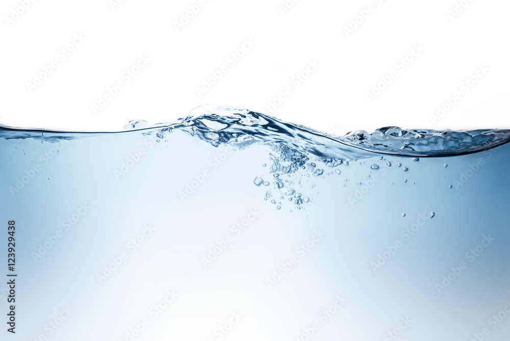 Blue water wave and bubbles to clean drinking water Stock Photo Adobe