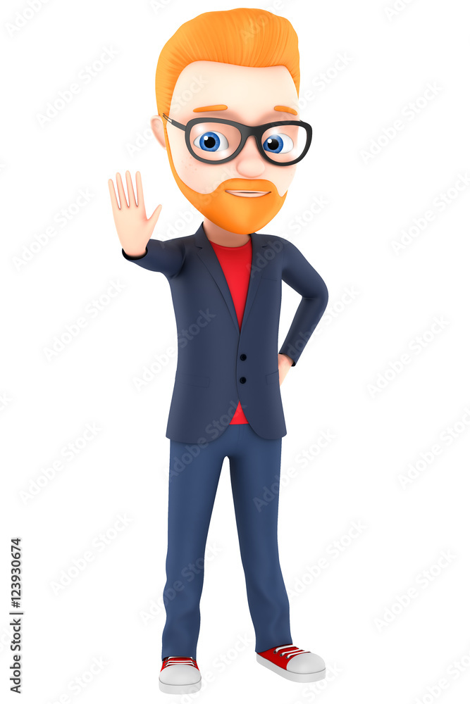 3d rendering. Illustrations for advertisements. The man with the 3d rendering. Illustrations for advertisements. The man with the