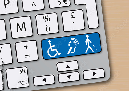 Handicap - Clavier d'ordinateur - Aide à la personne