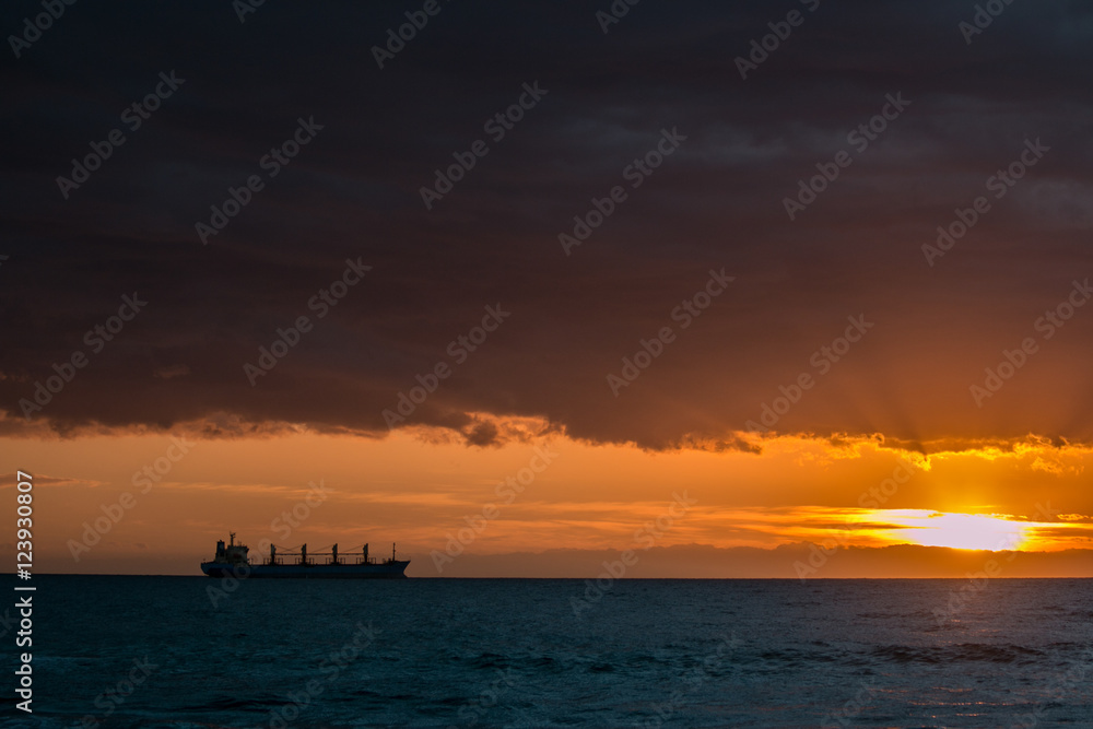 Ionian sea at sunset