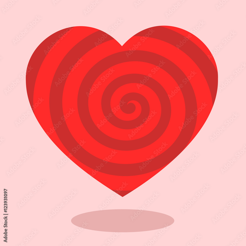 METAPHOR MEANING: Red heart with hypnotic spiral as metaphor of falling in  love and negative consequences - uncontrollable passion, emotional  confusion, obsession, false idealization of partner Stock Vector | Adobe  Stock