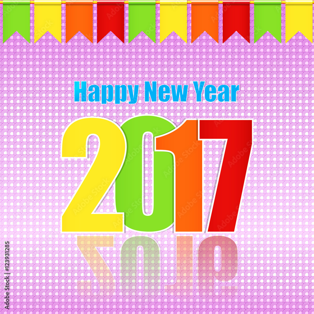 Happy New Year 2017 background.