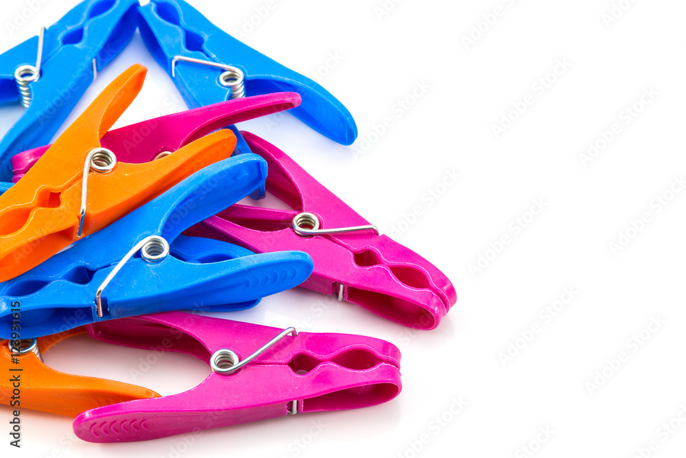 colorful plastic clothes pegs