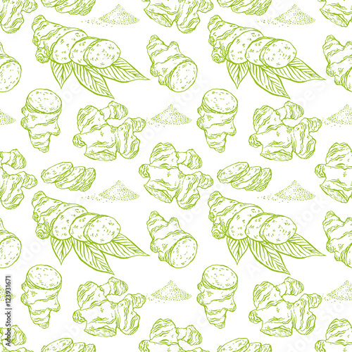 seamless sketch ginger