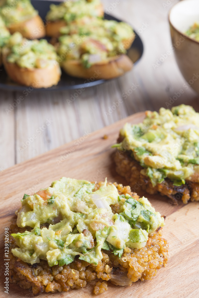 Quinoa with guacamole