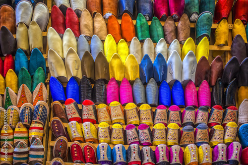 Oriental shoes on display