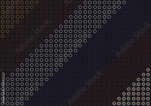 Abstract geometric background, dots and circle shapes design