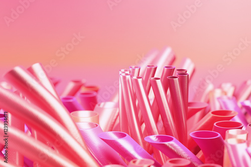 Abstract blurred background with tubes