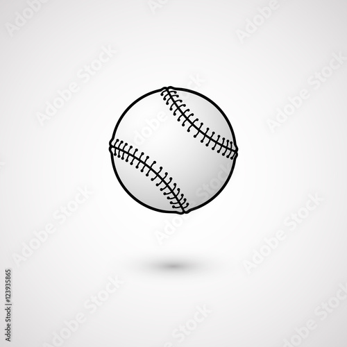 Baseball. Isolated on white background. Vector illustration, eps 10.
