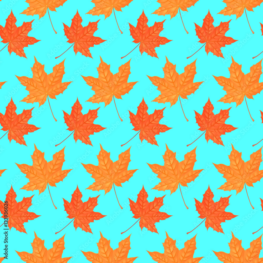 Seamless pattern with autumn maple foliage. Creative vector illustration Seamless pattern with autumn maple foliage. Creative vector illustration