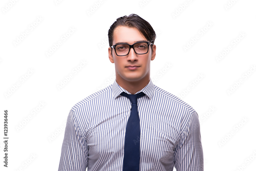 Portrait of young businessman isolated on white Portrait of young businessman isolated on white