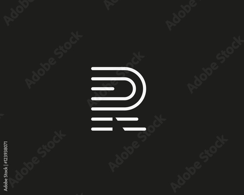 Line letter f logotype. Abstract moving airy logo icon design, ready symbol creative finger print vector sign.