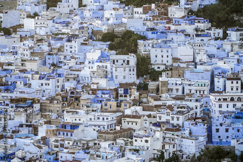 Chefchaouen that is the famous blue city of Morocco. © berna_namoglu