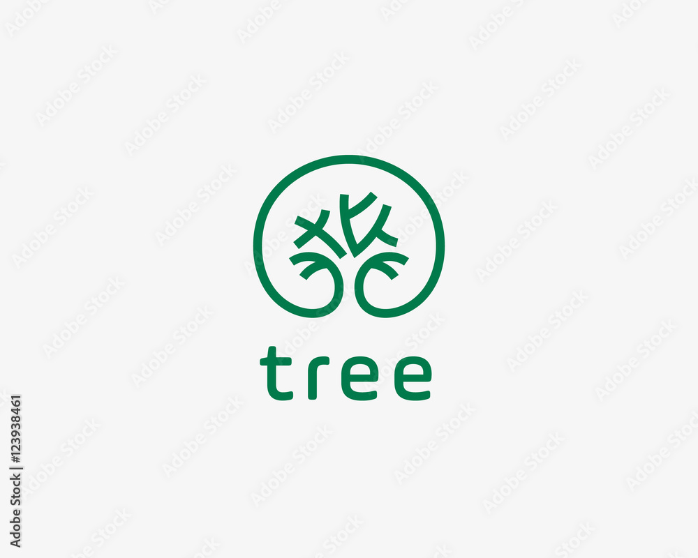 Abstract elegant tree park line logo icon design. Universal creative premium solid symbol. Graceful lined vector sign. Abstract elegant tree park line logo icon design. Universal creative premium solid symbol. Graceful lined vector sign.