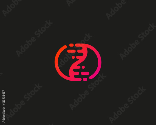 Abstract biotechnology dna logotype. Medicine, science, laboratory, modern logo icon. Technology yin yang vector symbol.