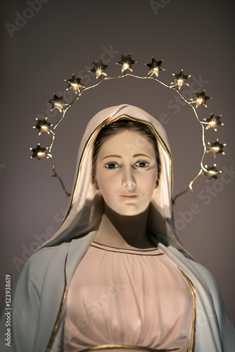 TIHALJINA, 30 km FROM MEDJUGORJE, BOSNIA AND HERZEGOVINA, 2016/8/7. Statue of the Virgin Mary