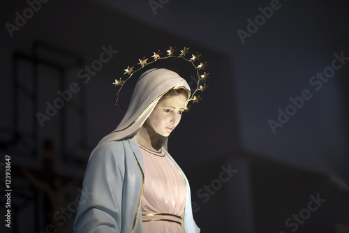 TIHALJINA, 30 km FROM MEDJUGORJE, BOSNIA AND HERZEGOVINA, 2016/8/7. Statue of the Virgin Mary photo