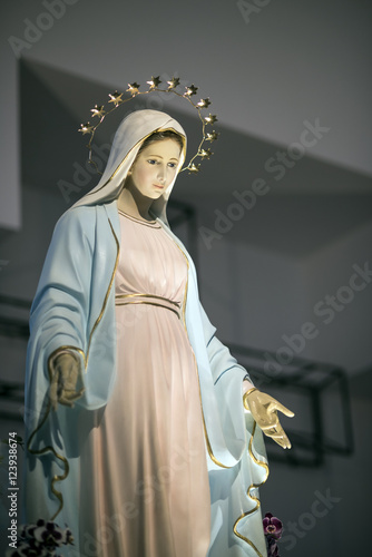 TIHALJINA, 30 km FROM MEDJUGORJE, BOSNIA AND HERZEGOVINA, 2016/8/7. Statue of the Virgin Mary