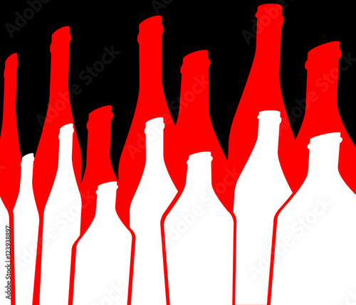 bottles of alcohol vector