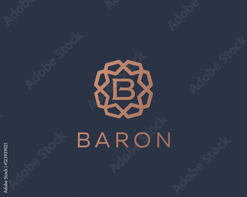 Premium letter B logo icon vector design. Luxury jewelry frame gem edge logotype. Print monogram initials stamp sign symbol.
