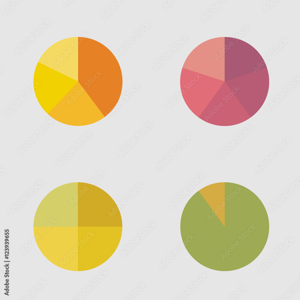 Business colorful graphs _ Pie charts _ Business concept _ Graph vector illustration set Business colorful graphs _ Pie charts _ Business concept _ Graph vector illustration set