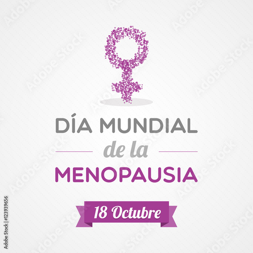 World Menopause Day in Spanish. Dia mundial de la menopausia