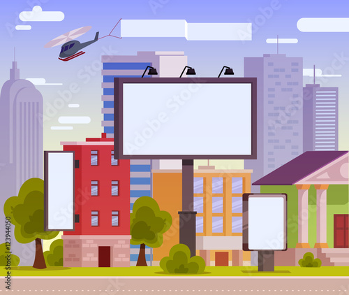 Vector illustration of an advertising billboard