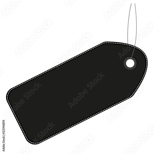 Empty black sale price tag. Sale tag. Vector illustration.