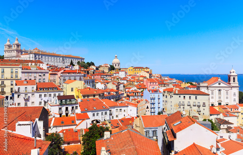 Lisbon cityscape, view of the Alfama