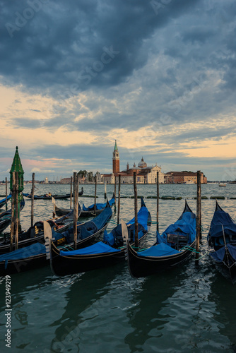 Venice city, Italy. Canals, gondola and buildings © irantzuarb