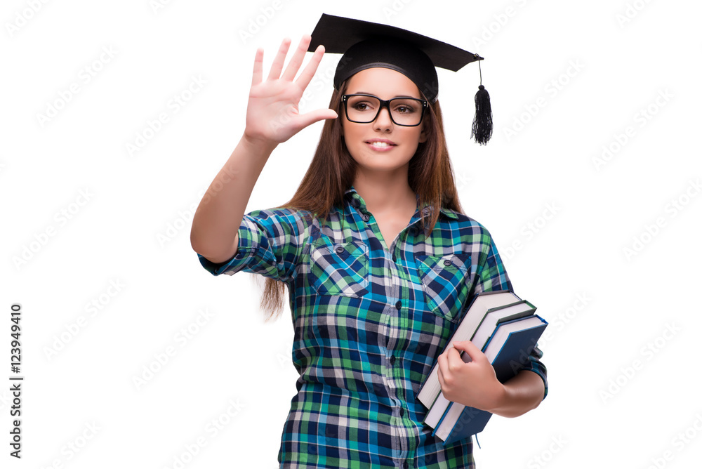 Young student isolated on the white background Young student isolated on the white background
