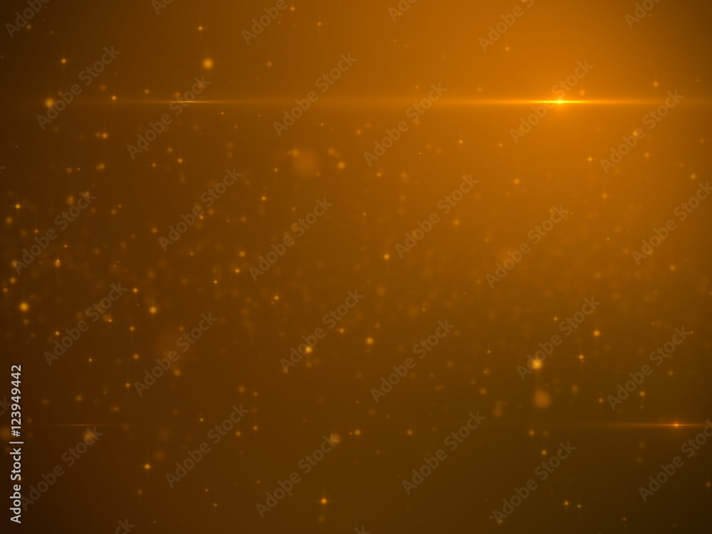 Φωτογραφία Beautiful Glod Particles with Lens Flare - Luxury Background Design Element