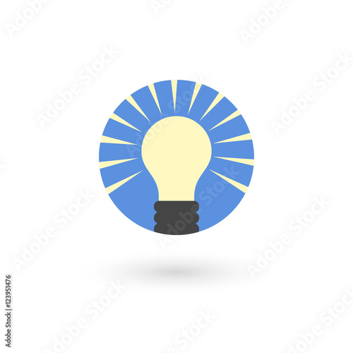 Light bulb icon on white background.

