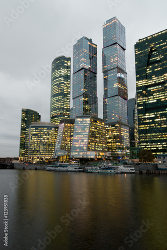 Moscow International Business Center. Moscow City. Commercial district in central Moscow, Russia. Located near the Third Ring Road in Presnensky District of Central Administrative Okrug photo