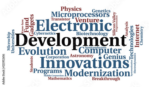 Development word cloud. Vector illustration.