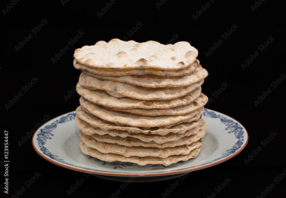 A baked light and crispy crispbread A baked light and crispy crispbread