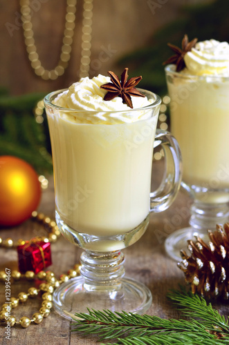 Eggnog - hot christmas drink.