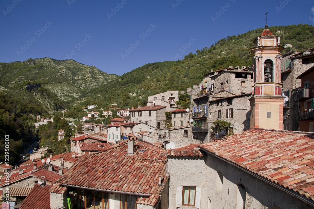Luceram - ancient french village in the Alps mountains near Nice