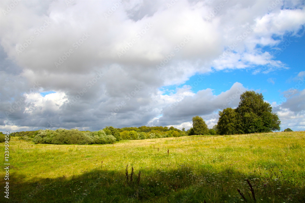 Shadows and clouds on a lovely meadow Shadows and clouds on a lovely meadow