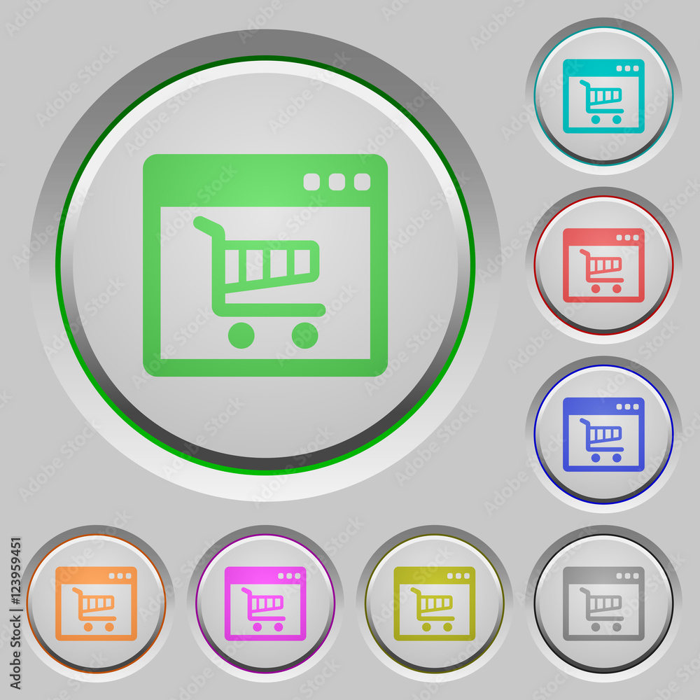 Webshop application push buttons Webshop application push buttons