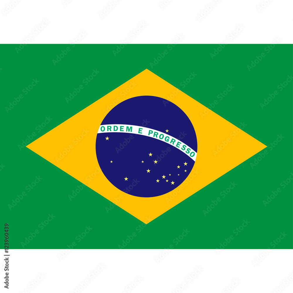 Obraz premium Original flag of Brazil