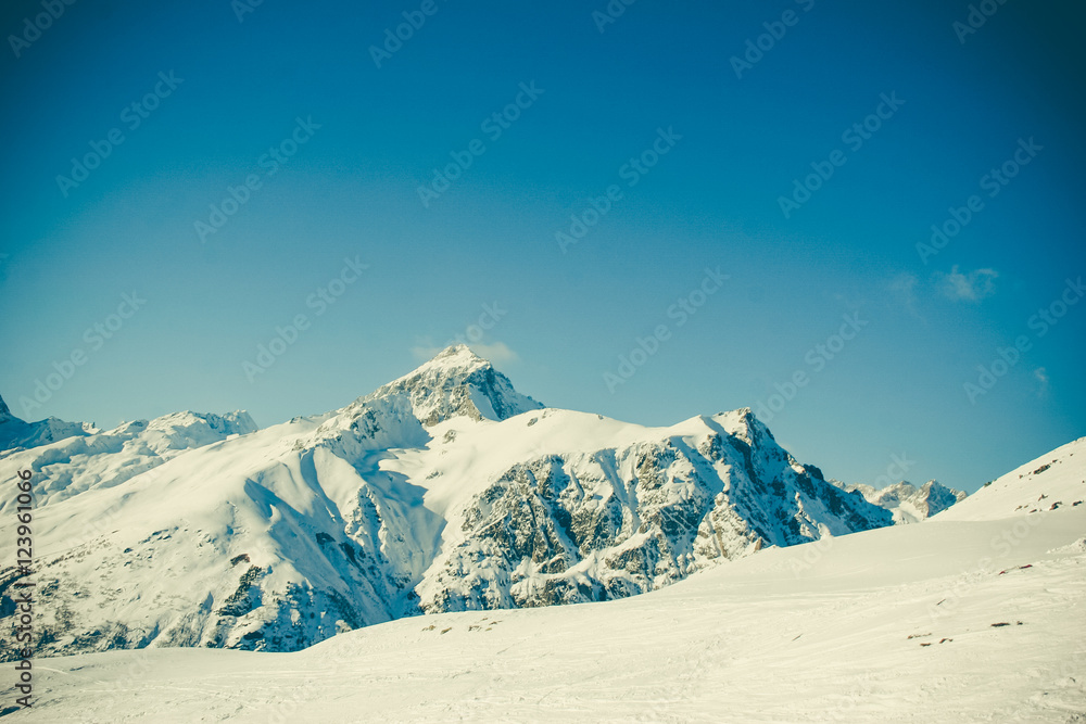 Winter mountain landscape.