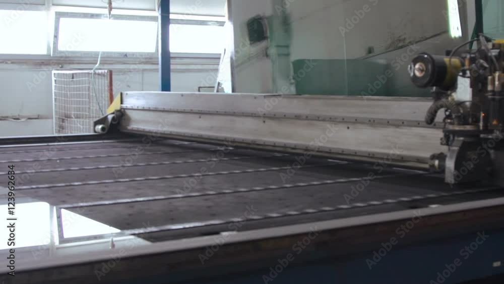 Production of window glass with a machine on the window factory Production of window glass with a machine on the window factory