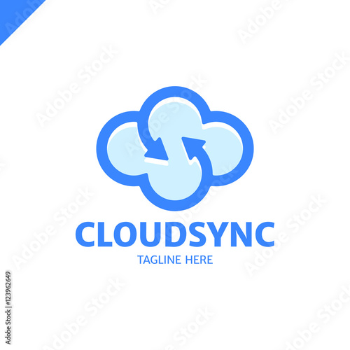 Infinity cloud logo design vector. Cloud letter s logo template.